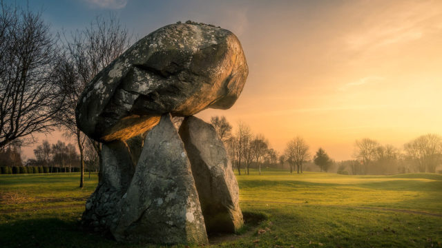 Dolmen on the grounds of Ballymascanlon Hotel and Golf Resort